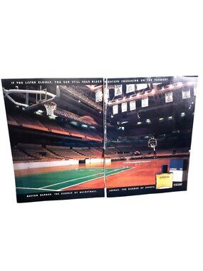 1988 Adidas Boston Garden Celtics Basketball 2 Page Vintage Magazine Ad